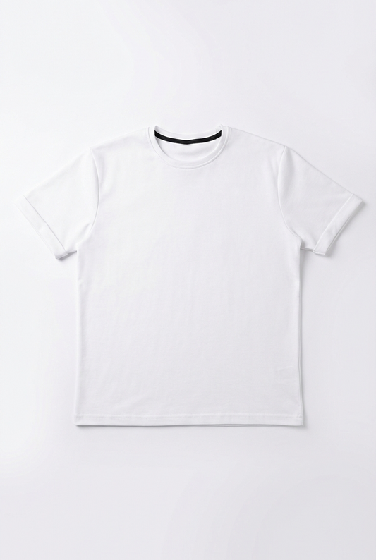 Beyaz Basic Erkek T-Shirt