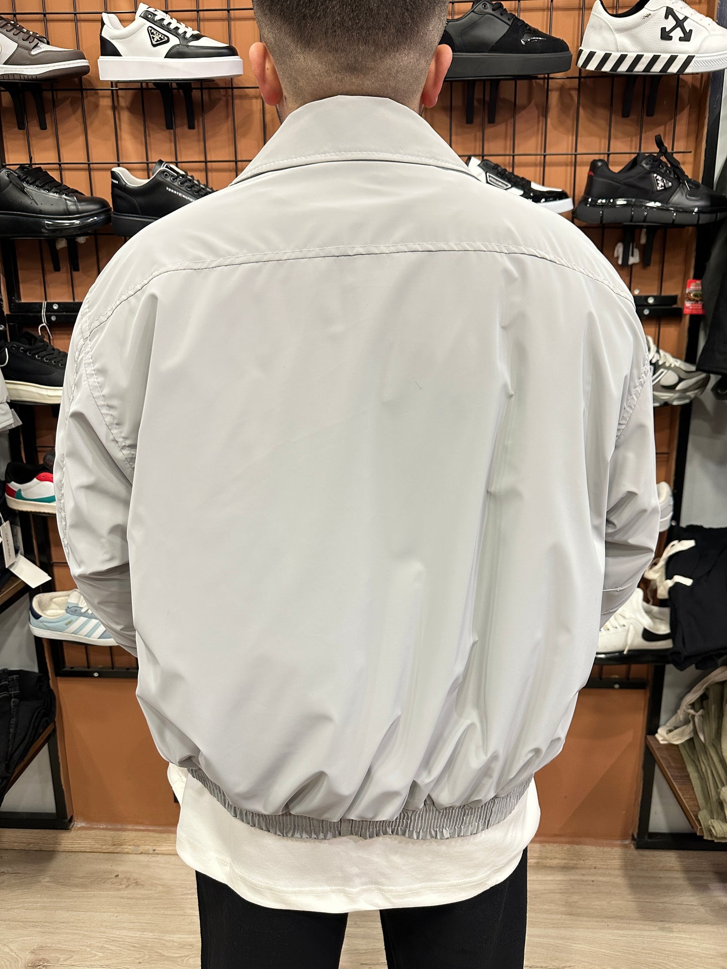 Nova Kumaş Bomber Ceket Gri
