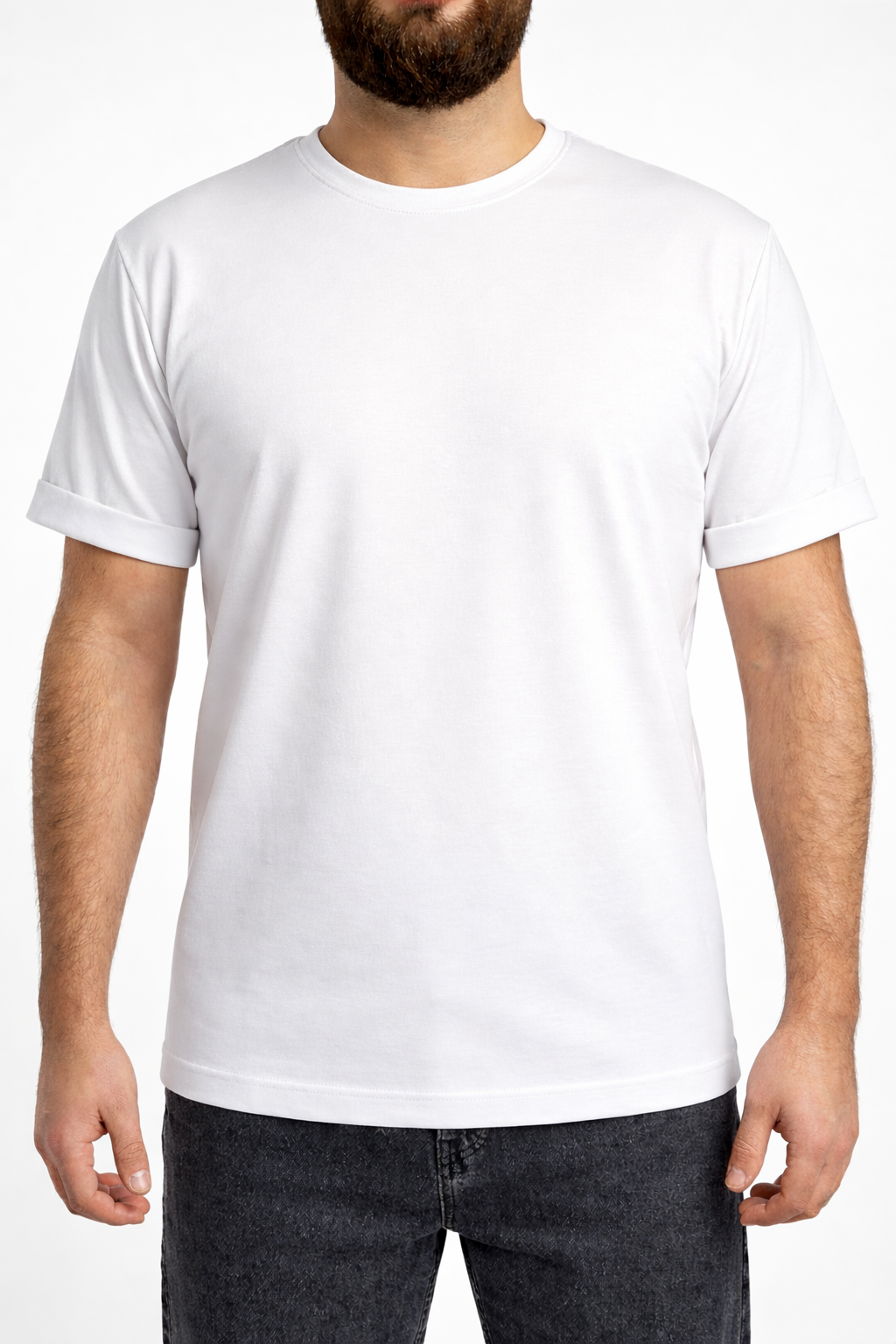 Beyaz Basic Erkek T-Shirt